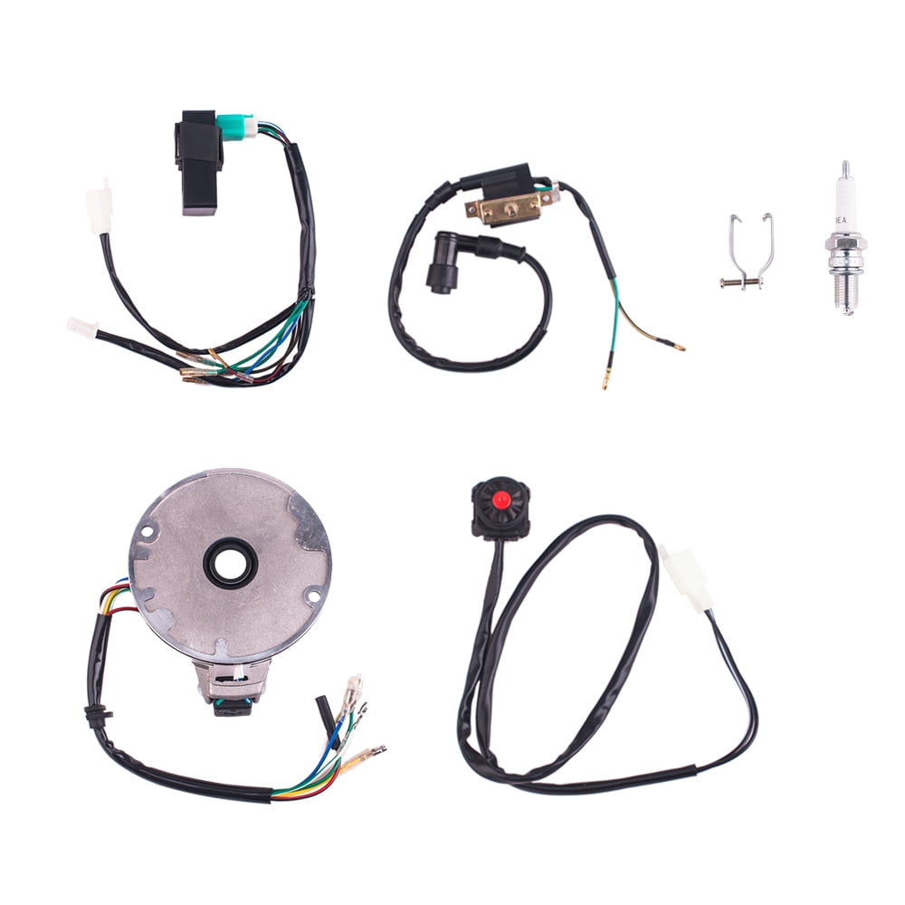 50 125cc kick start dirt pit bike wire harness wiring loom cdi coil rh walmart com